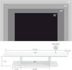 GHC Floating TV Stand, Wall Mounted Entertainment Center and Cabinet Shelf, TV Console with Storage, Media Console for DVD Player, Space-Saving Under TV Shelf for Bedroom, Living Room (White)
