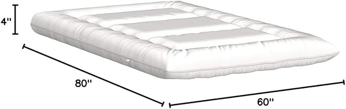 MAXYOYO Japanese Floor Mattress Futon Mattress, 4" Thicken Tatami Mat Sleeping Pad Foldable Roll Up Mat Boys Girls Dormitory Pad Kids Floor Lounger Pillow Bed, Charcoal Grey, Queen Size