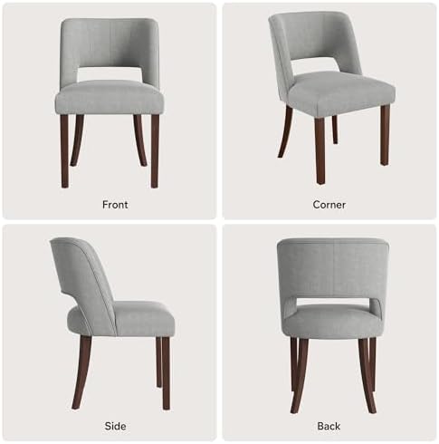 Dining Chairs Set of 4,Modern Dining Room Chairs with Thick Cushions,Linen Up...