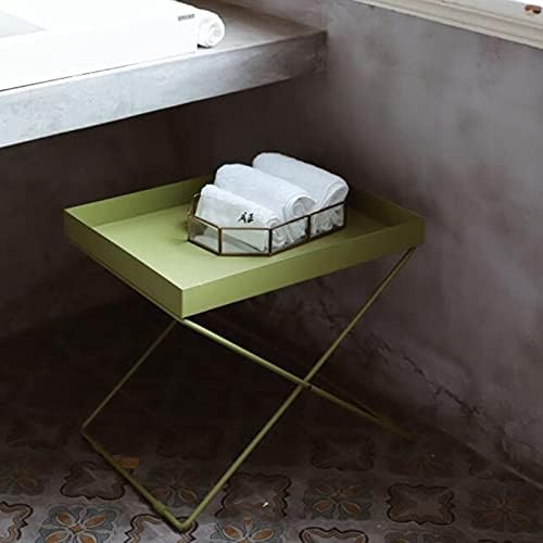 Telephone Table, Grass Green Metal Nightstand/End Table,Square Pallet Sofa Si...