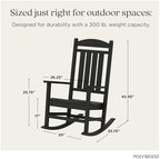 POLYWOOD Presidential Rocking Chair in Black