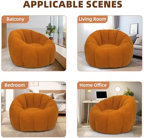 Bean Bag Chair, Large Beanbag Chairs with Filling, Bean Bag Chair with Filler...