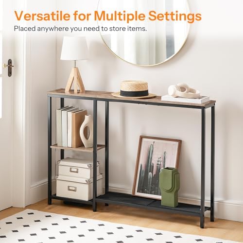 HOOBRO Narrow Console Table, Sofa Table, 44.9" Skinny Entryway Table | L...
