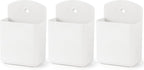 3 Pcs Wall Remote Control Holders TV Controller Holder Self Adhesive Marker Holder Pen Pencil Storage Organizer for Home Office School (White)