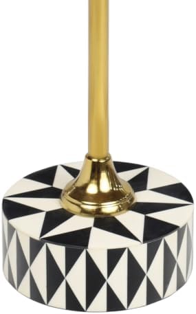 JONATHAN Y Calix 23.5" Round Compass Rose Pedestal Drink Table, Black | ...