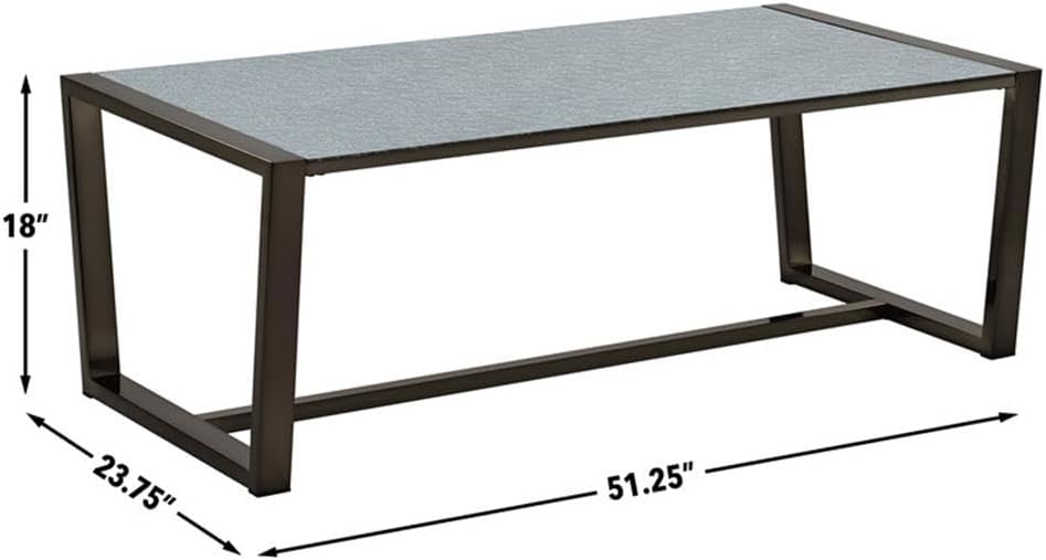 Pemberly Row Contemporary 3-Piece Coffee & End Table Set, Black Nickel Fi...