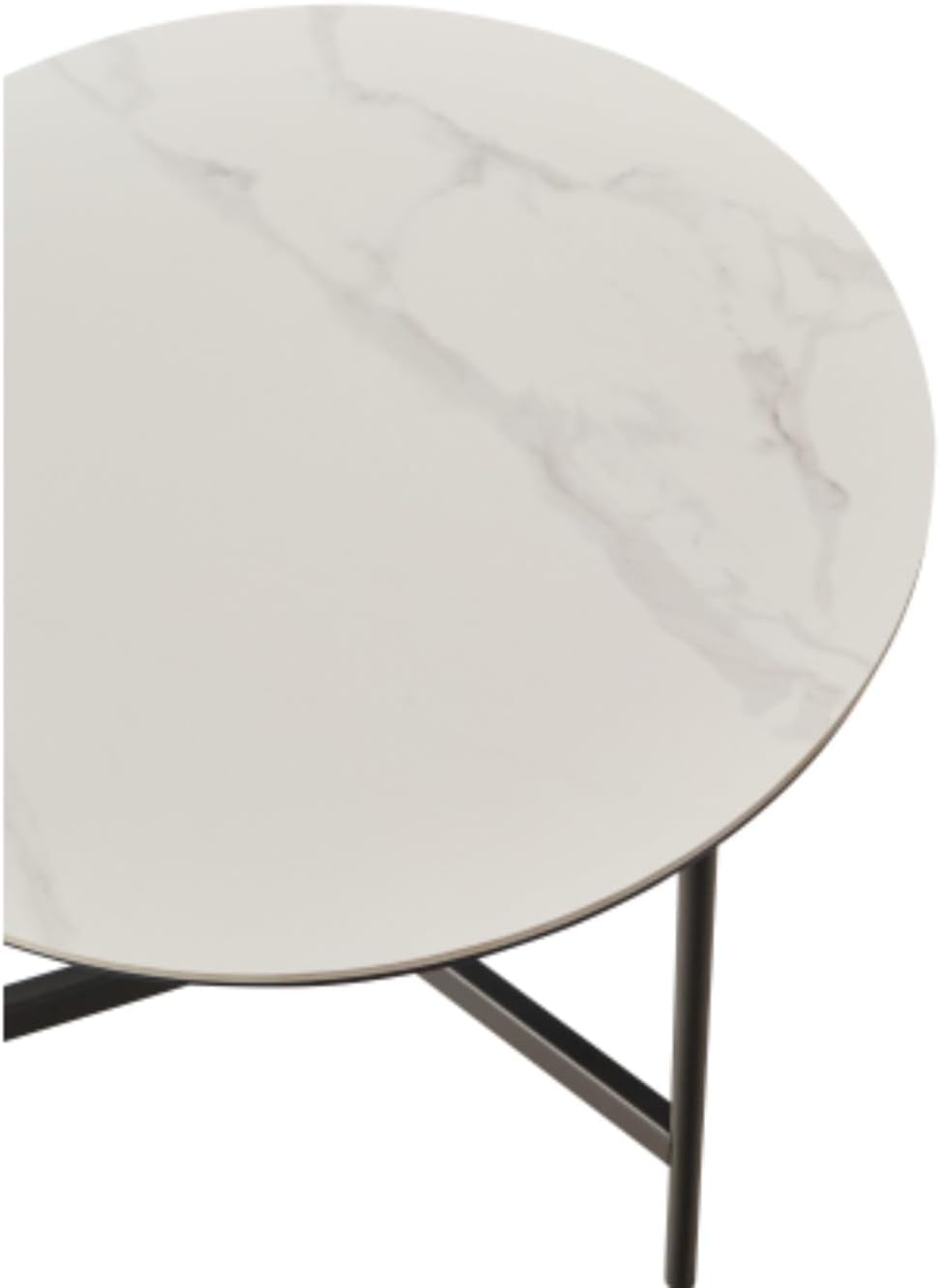 Side/End Table - Small Round Accent Table, Metal Gray Narrow Night Stands wit...