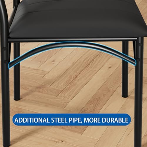 IDEALHOUSE Dining Table Set for 4, Kitchen Table and Chairs for 4 with Uphols...