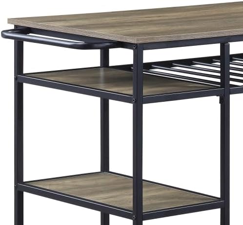 Counter Height Table with Storage & Kitchen Island Table | Composite Wood...