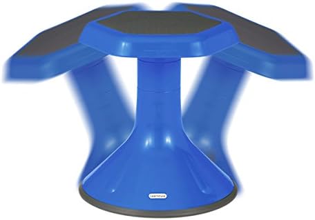 Learniture Backless Active Learning Stool for Office Desks and Classrooms, Active Learning Wobble Chair with Rocking Motion, 18"H, Blue
