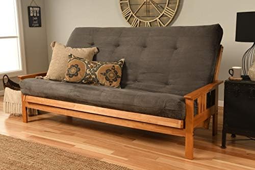 Kodiak Furniture Monterey Queen-size Futon, Butternut Finish with Suede Gray ...