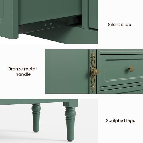 RoyalCraft Buffet Cabinet with 2 Doors & 3 Drawers, Vintage Sideboard wit...