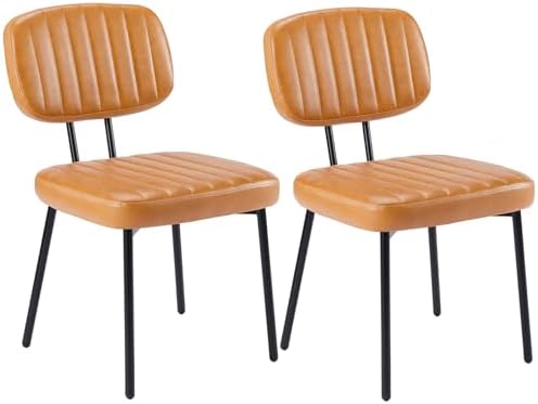 DUMOS Dining Chairs Set of 2, PU Leather Dining Room Chairs with Backrest