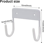 Ironing Board Hanger Wall Mount Ironing Board Holder Organizer Wall Rack for Laundry Rooms Storage Rack Hanging Shelf Hanger (White)