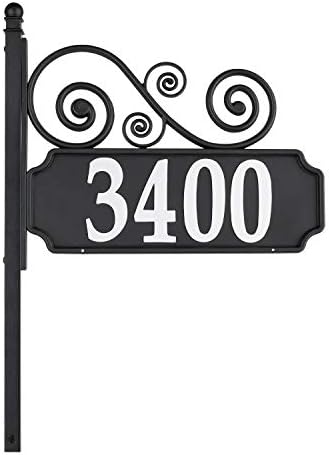 Nite Bright Scroll Reflective Address Post Sign