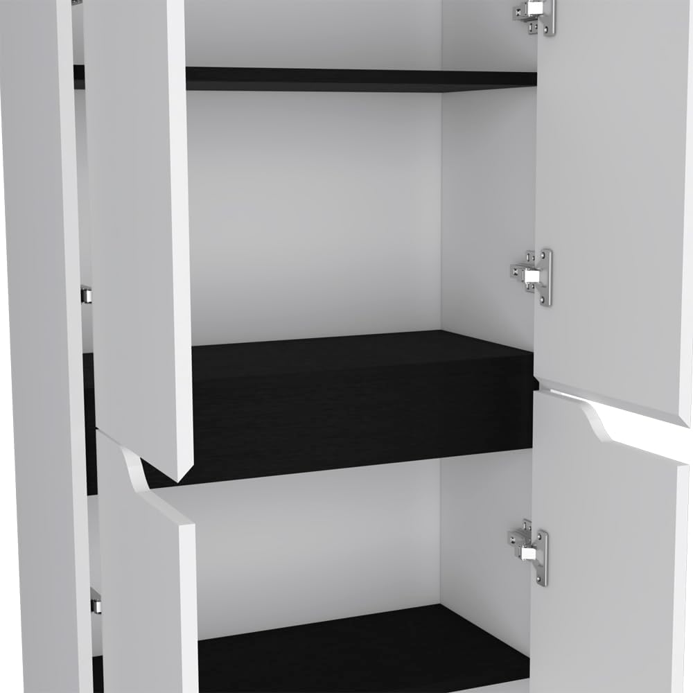 23.6" D*11.8" W*66.9" H Freestanding Storage Cabinet with 3 Sh...