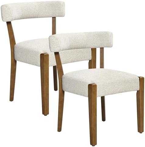 RNKSFX Upholstered Dining Chairs Set of 2, Walnut Wooden Kitchen & Dining...