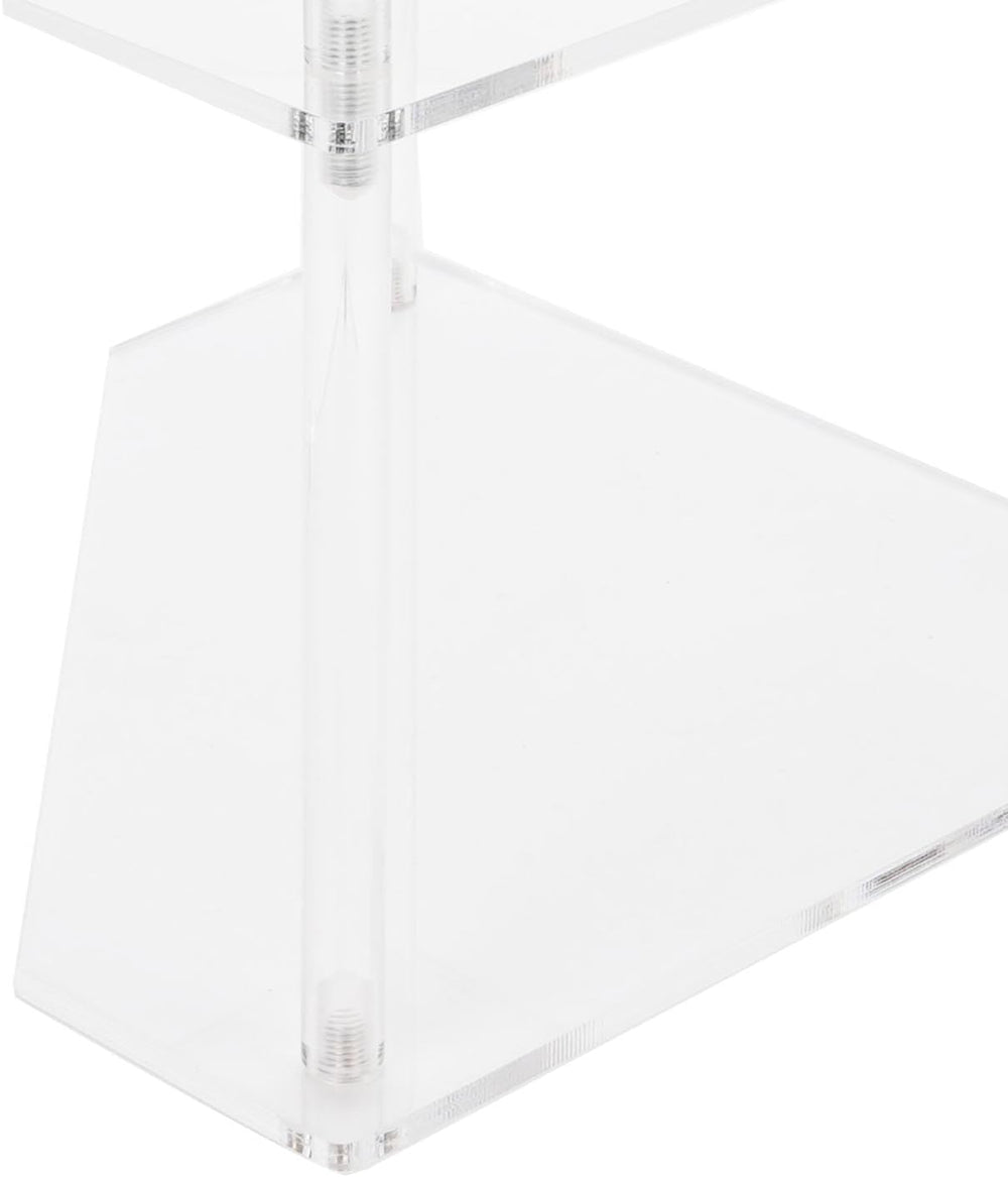 Yosoo Acrylic Corner Table, Small 3 Tier Triangular End Table, Transparent &a...