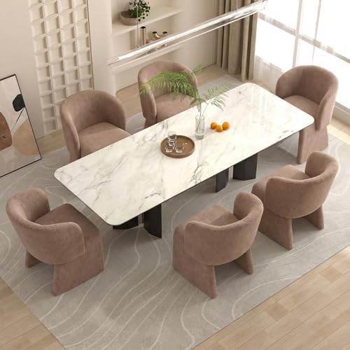 Homedot Upholstered Dining Chairs Set of 6, Modern Dining Room Chairs with Ba...