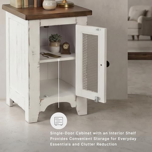 Signature Design by Ashley Wystfield Chairside End Table, Vintage White