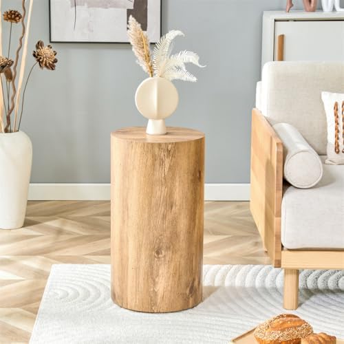 Round Side Table, End Table Living Room Table, Sofa Couch Bedside Table, Nigh...