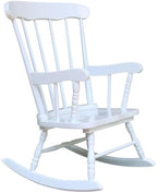 Rosebery Kids Solid para Wood and Veneers Rocker, Linen White Finish, 27.75" H x 22" W x 20" D, Durable Construction, Ready to Assemble, Children's Rocking Chair for Bedroom or Playroom