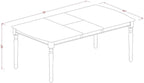 East West Furniture DOT-MAH-T Dover Dining Table - a Rectangle Wooden Table Top with Butterfly Leaf & Stylish Legs, 42x78 Inch, Mahogany