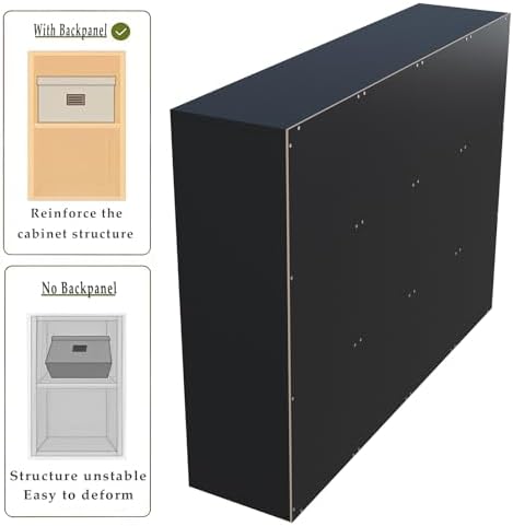 OSCHF 12-Cube Storage Shelf Bookcase, Black