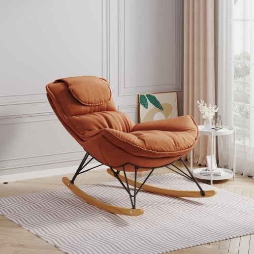 Leisure Single Sofa Rocker, Upgraded Breathable Glider with Removable Washabl...