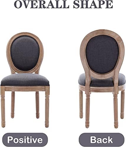 Nrizc French Country Dining Chairs Set of 6, Farmhouse Dining Chairs, Wood Ro...