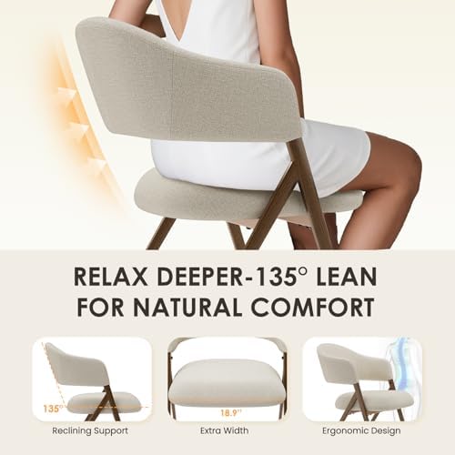COLAMY Dining Chairs Set of 4, Mid Century Modern Dining Room Kitchen Dinner ...