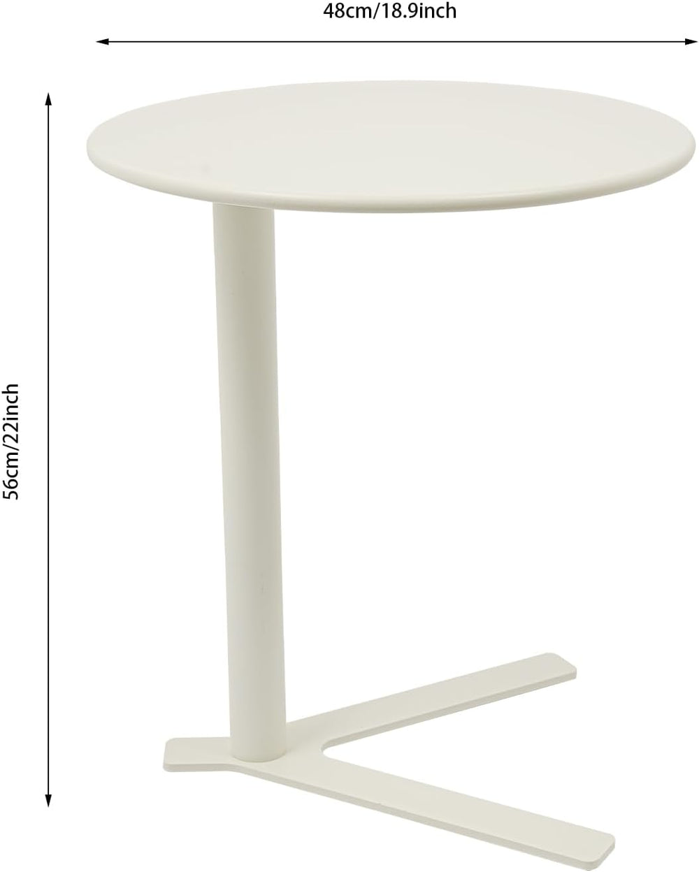 Round Side Table, Small C Shaped End Table, Couch Side Table, Modern Coffee T...
