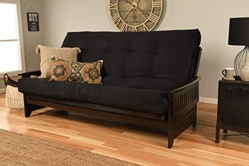 Kodiak Furniture Phoenix Futon Set, Suede Black, Queen