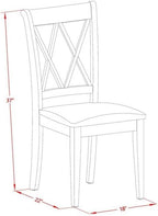 East West Furniture DOCL9-MAH-C 9 Piece Kitchen Table & Chairs Set Includes a Rectangle Dining Table with Butterfly Leaf and 8 Linen Fabric Dining Room Chairs, 42x78 Inch, Mahogany