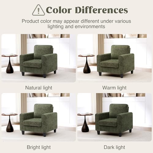 Comfy Accent Chairs for Living Room, Mid Century Modern Upholstered Living Ro...