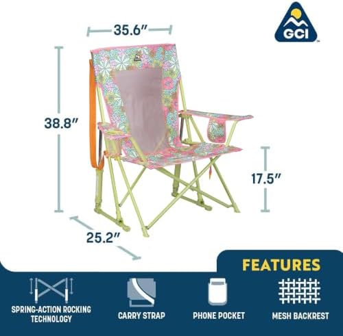 GCI Outdoor Comfort Pro Rocker Camping Chair | Portable Folding Rocking Chair...