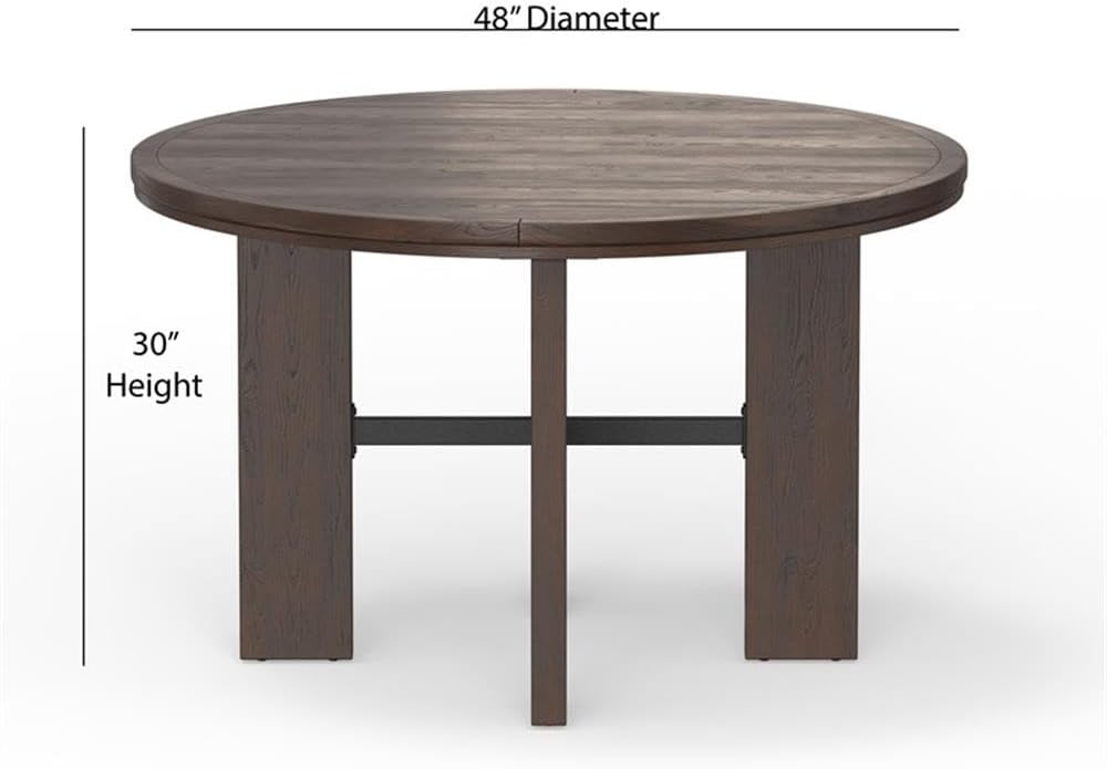 Pemberly Row 2-in-1 Game & Dining Table, 48-Inch Round Table with Flip-To...