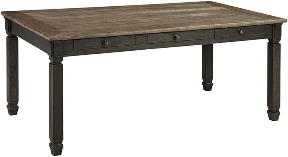 Signature Design by Ashley Rectangular Farmhouse Dining Table, 6 Drawers
