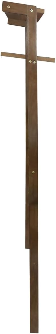 Space Saving 100% Solid Wood 6-Tier Blanket Ladder with Two Storage Shelves - Walnut