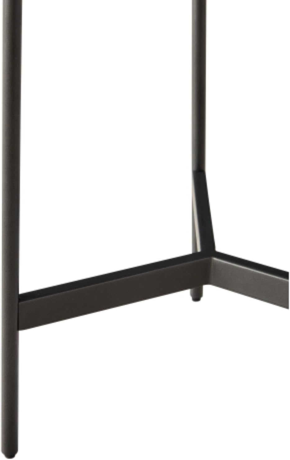 Side/End Table - Small Round Accent Table, Metal Gray Narrow Night Stands wit...