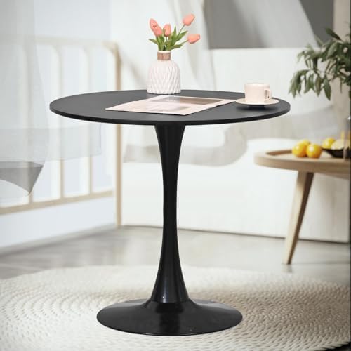 24" Small Round Kitchen Table Set for 2 with Velvet Upholstered Chairs