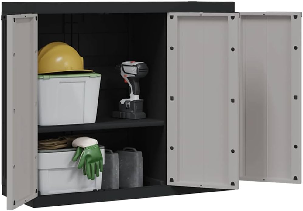 Locking Outdoor Storage Cabinet with Shelves Adjustable Shelf Modern Outdoor ...