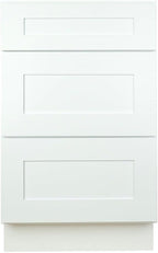 Hollywood Fabiani Design Drawer Base Kitchen Cabinet 21 in. W x 24 in. D x 34-1/2 in. H, Shaker White - Solid Wood Frame, 1/2-Inch Cabinet-Grade Plywood Box, Soft-Close Drawers, Ready to Assemble