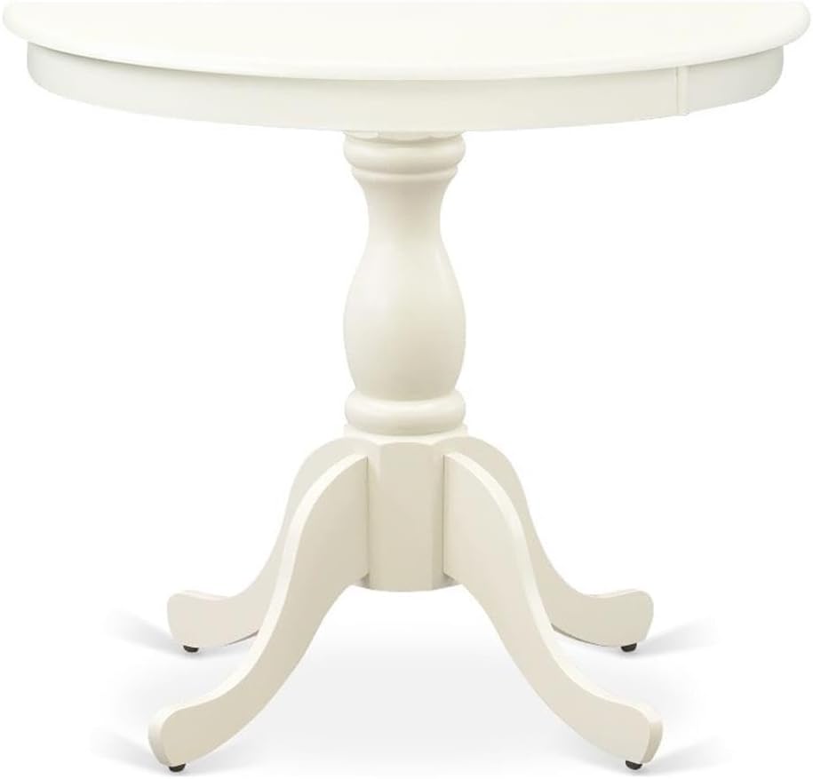 East West Furniture AST-LWH-TP Antique Modern Kitchen Table - a Round Dining ...