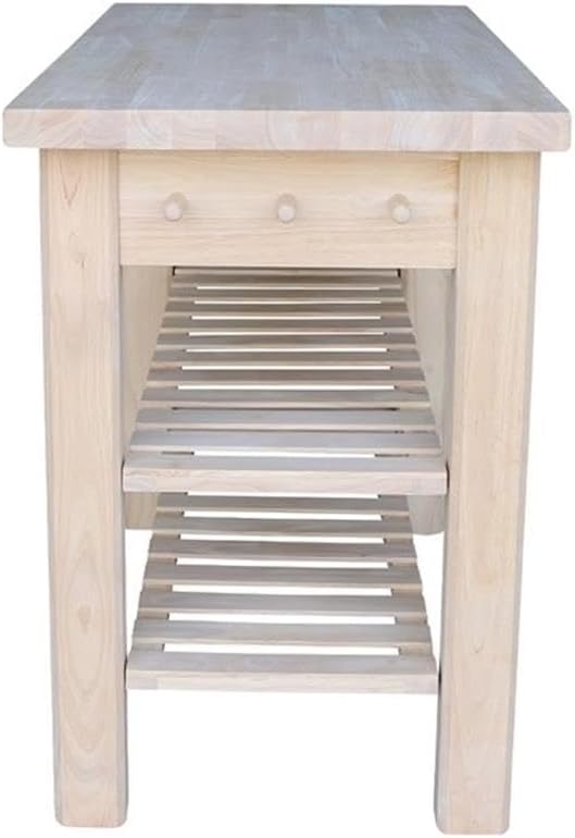 International Concepts Modern Wood Kitchen Island in Natural