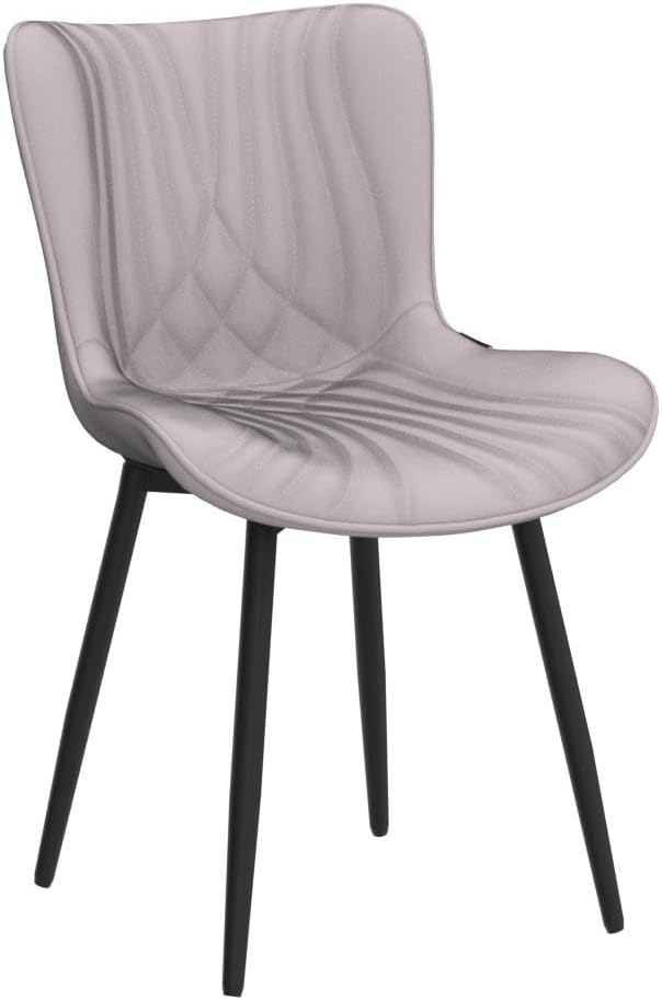 YOUTASTE Dining Chairs Set of 2, Mid Century Modern Upholstered Faux Leather ...