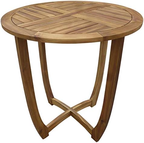 Christopher Knight Home Carina Accent Round Table, Teak Finish Brown
