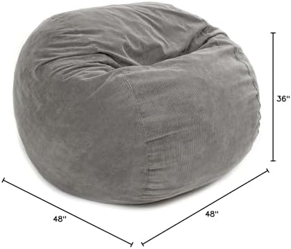 CordaRoy's Corduroy Bean Bag Chair, Convertible Chair Folds from Bean Bag...