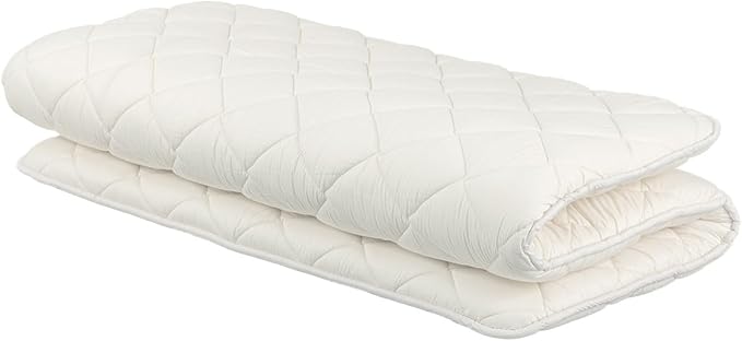 FULI Japanese Futon, Foldable & Portable Floor Lounger Bed, Roll Up Sleeping Pad, Shikibuton, Made in Japan (White, Full XL)