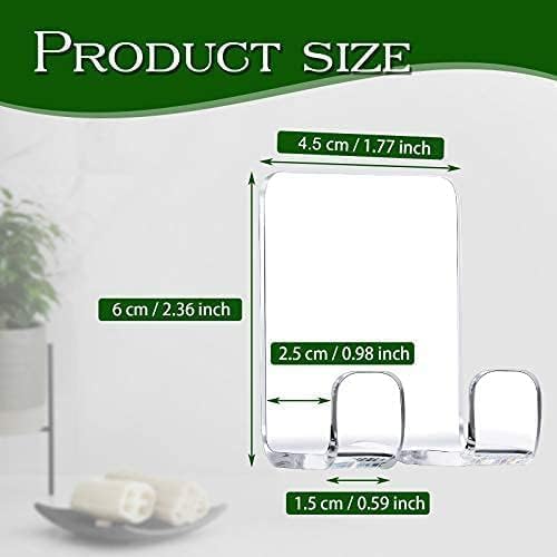 Razor Holder Hooks Shower Hook with Acrylic Adhesive for Razor Bathroom Kitchen Organizer for Razor Plug Towelrazor Hooks (Acrylic Razor holder-2pcs White)